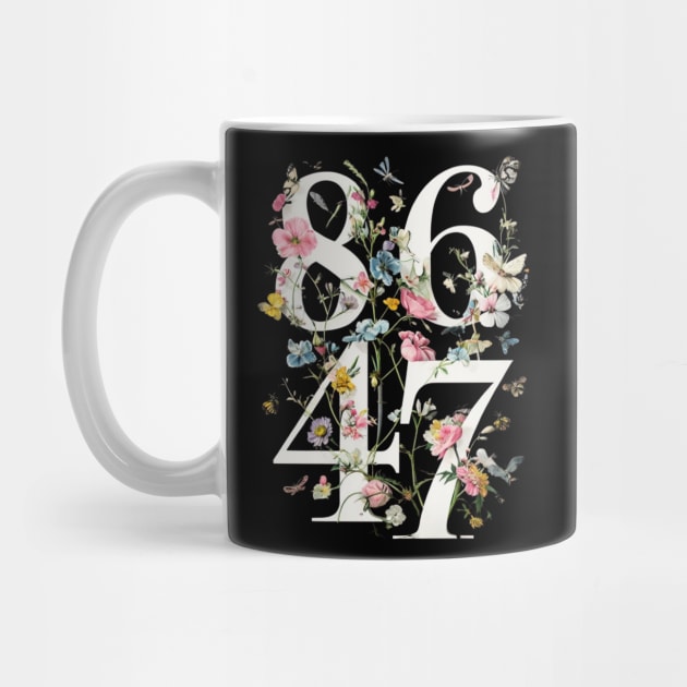 86 47 Floral Boho Style Anti Trump by Creatifly Graphic Tees